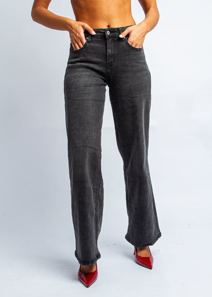 JEANS WIDE LEG GREY