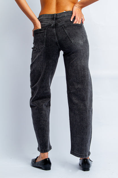 JEANS BALLON SPARKLY GREY