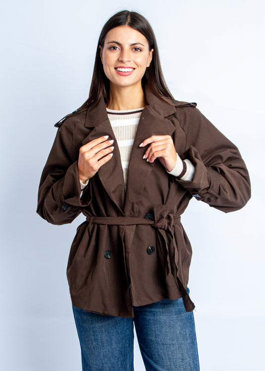 TRENCH SHORT BROWN