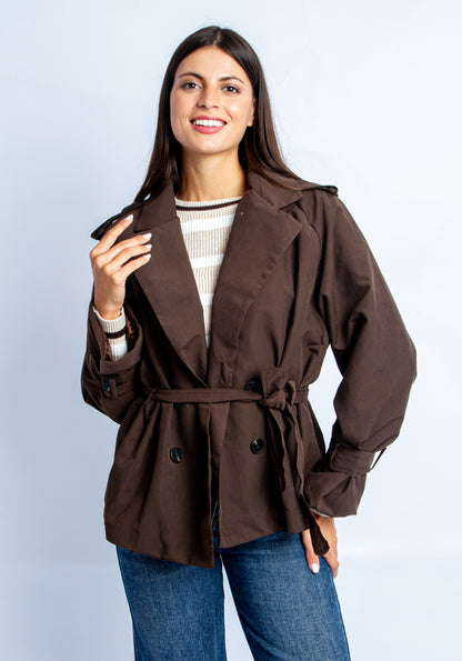 TRENCH SHORT BROWN