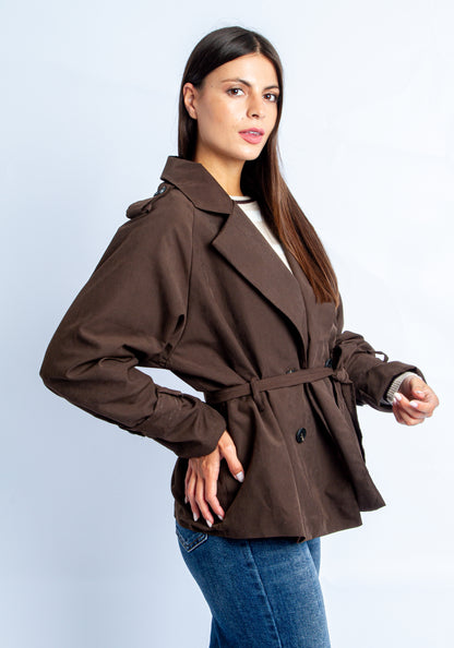 TRENCH SHORT BROWN