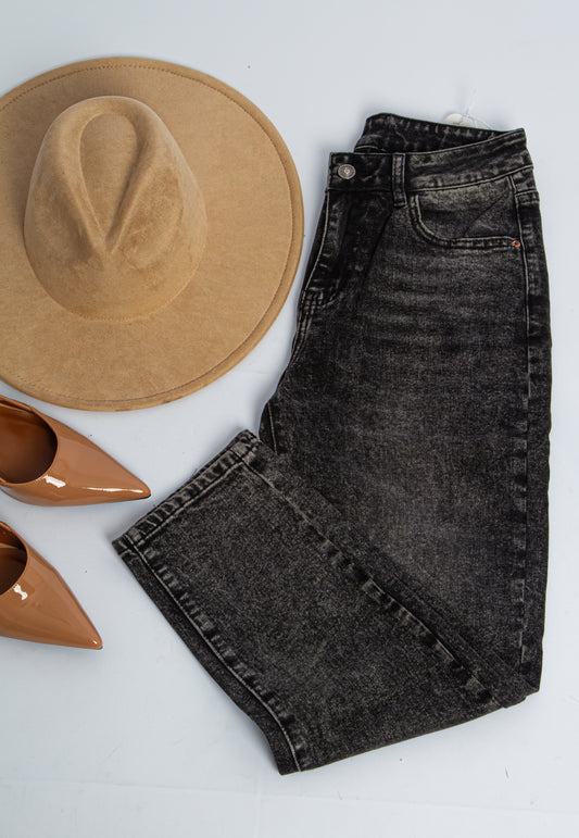 JEANS MOM FIT SIMPLY GREY