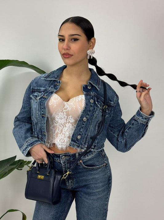 GIUBBINO DENIM CROP