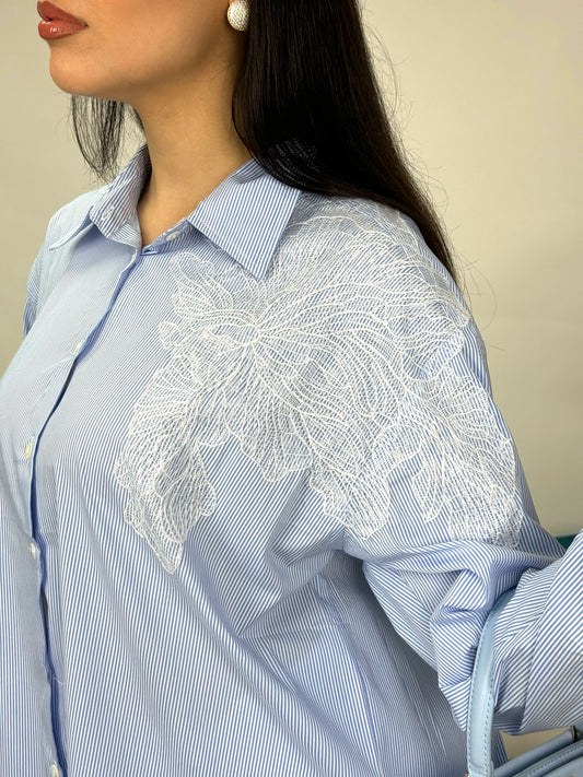 CAMICIA FLOWER STRIPPES