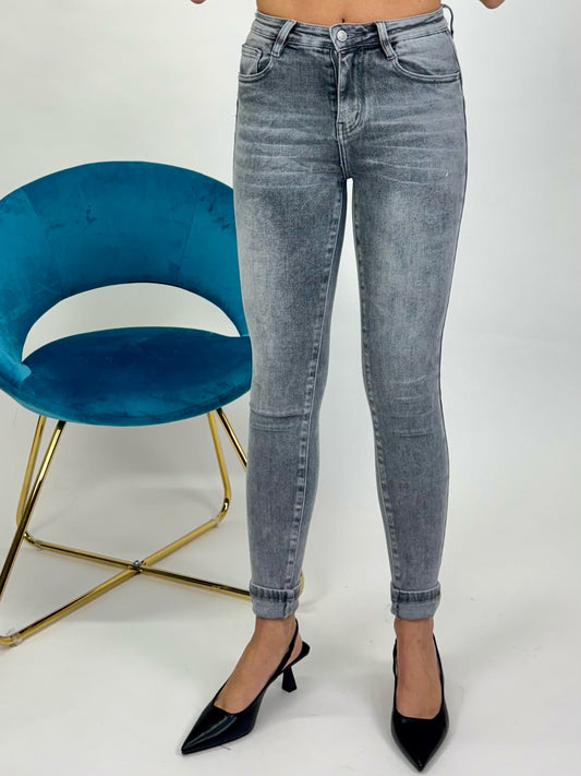 JEANS SKINNY WASH GREY